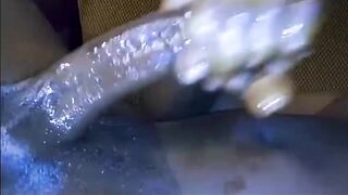 Giant Black Dong Pumped Fast And Rough