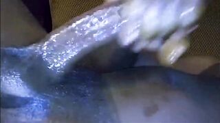 Giant Black Dong Pumped Fast And Rough