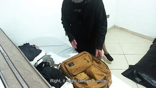 Searched by the police officer. She ended up stark in nature's garb.