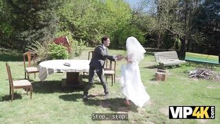 VIP4K. Gorgeous 18-years old Honey fucks with the Priest on her Wedding