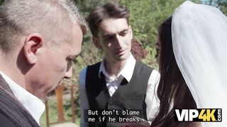VIP4K. Gorgeous 18-years old Honey fucks with the Priest on her Wedding