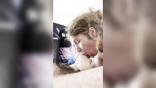 Pebble surprises her misfit boyfriend with nice morning fellatio enjoyment