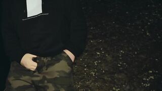 Outdoor masturbation in the spotlight