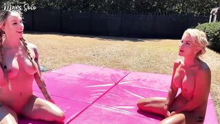 Oil Sex Wrestle with Thong on Punishment Round - Mars Solo & Tatiana