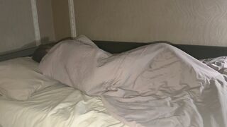 Sensitive evening sex, cum on her ass