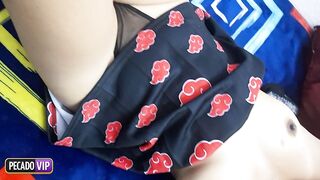 Curious schoolgirl gives astounding deep-throat blowjobs