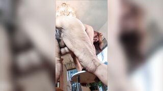 I really enjoyed masturbating my hirsute vagina with my sex tool and my feet