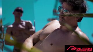 FALCON STUDIOS - Joey Dane Swallows Eddie Then Takes Bareback Until They Drain