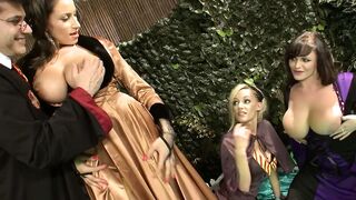 Hawt Teen Wizards Scene 3 Golden-haired and Brunettes Banging Together at a Costume Party