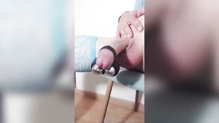 Trans Cum with Her Sextoy