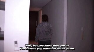 MY GIRLFRIEND IS GETTING DRILLED BY MY three FRIENDS WHILE I'M ORDERING A PIZZA