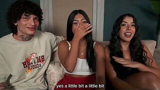 Stepson convinces his girlfriend and his stepmother to have a 3-some - Lina Henao, Jordy Fabian & Veronica Montiel