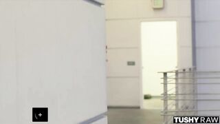 TUSHYRAW Curvy brunette Sheena gapes her tight butt