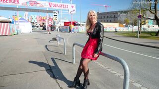GERMAN MILF in DIRNDL – Outdoor AO in ALL HOLES drilled + MEGA FACIAL