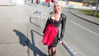 GERMAN MILF in DIRNDL – Outdoor AO in ALL HOLES drilled + MEGA FACIAL