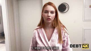 DEBT4k. A Redhead with a Perfect Body Seduced the Debt collector