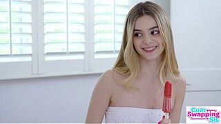 Cum thirsty Molly Little to Britt Blair, "I Wanna Watch His Weenie Spit Cum!"