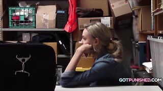 Tiny Shoplifter Strip Searched and Fucked by Mall Cop