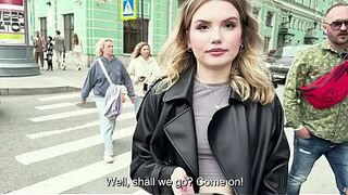 Screwed a random stranger without a dick-sock! Cum in her cunt!