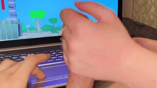 Stepsister Distracts me from playing Age Of War by giving me a HANDJOB