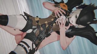 [beauties' Frontline 2 Exilium] Sextans Checkmate and Mind Erase (tied T-doll & Hardcore POV 3D Hentai) (4k/60fps)