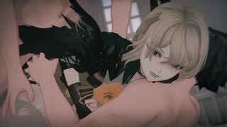 [beauties' Frontline 2 Exilium] Sextans Checkmate and Mind Erase (tied T-doll & Hardcore POV 3D Hentai) (4k/60fps)