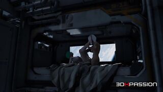 Zero-G Cabin Visit: Lyra Gives Futa Kaelen a Sloppy Oral-sex-job, Soaked Missionary & Side Fuck with Huge Cumshots
