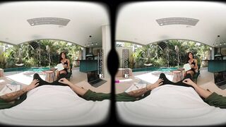 VRB Trans: Glamorous Transsexual Model Sophia Montesino Bangs Anally In Her first Interview - VR Porn