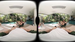 VRB Trans: Glamorous Transsexual Model Sophia Montesino Bangs Anally In Her first Interview - VR Porn