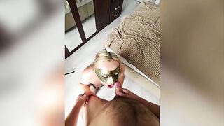 Amateur Russian Golden-haired MILF Fellatio-job Compilation - Cum in Mouth