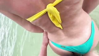 A brazen anal creampie in front of everyone