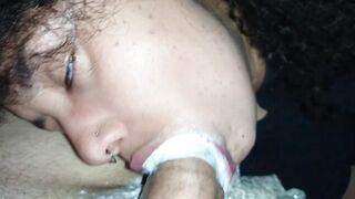 BOTTOM VIEW POV: Eager Mouth Skill Session Until Overflowing Cum Finish?????
