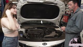 Spoiled angel Lilibet Saunders gets screwed by mature mechanic Jack Vegas