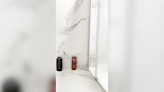 Shower Fantasies: A Young Virgin with a Good-looking Body Jerks Off After His Shift