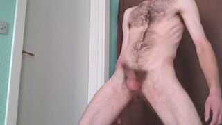 Swinging my dick around and showing it up close and ends with a hands free ejaculation.