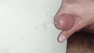 Bushy Pumped up Solo — Ass Slaps and Desk Cumshot