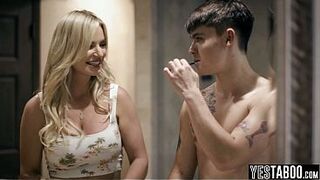 Big breasts marvelous MILF step mother screws her lascivious young stepson by mistake