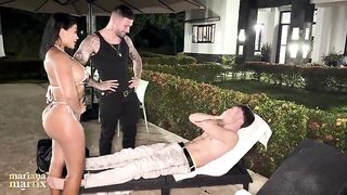 Cuckolded husband catches his wife with his friend and joins in a three-some - Mariana Martix, Yeri Blue & Raul Bud