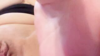 Cheating MILF Playing and touching herself whilst her BF watches tv, as soon as he leaves she destroys herself