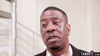 Ebony college teen step daughter needs to convince BBc step dad