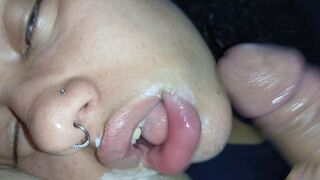 Hardcore session with perverted ebony huge cum load