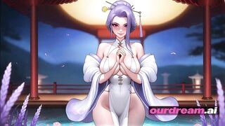 Manga Silk Cutie Fucked In The Red Lacquer Koi Pavilion