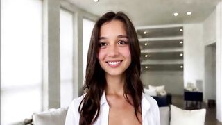 MATHIE, a young French amateur with a large bust, first casting, she'd make a dead stud hard, she doesn't dare do porn, the producer makes her an offer, tempted by the money!!! [AI]