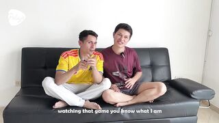 A football match has two friends so tense that they decide to confess they're not as straight as they seem and they have booty slam - RELAXINGADRIAN