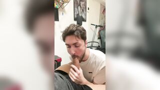 sucking my latin friend dong and making him cum