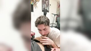 sucking my latin friend dong and making him cum