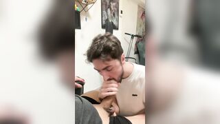 sucking my latin friend dong and making him cum