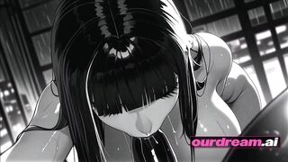 Manga Noir Femme Fatale Fucked Against The Penthouse Window