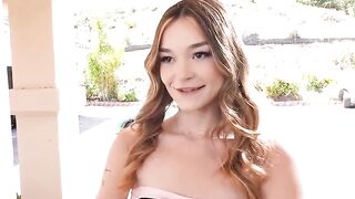 Teen Della Cate visits her sugardaddy personally to show him what she got.The small tit brunette gives oral-job,sucks balls and fucks his big knob.