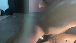 Big natural breast, girl fucked hard and asked me to inside her cunt
